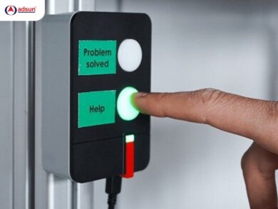 Bảng Andon cảm ứng hoặc có nút nhấn (Manual Call Andon)