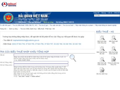 Tra mã HS trực tuyến